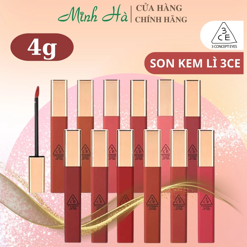 Son kem lì 3CE Cloud Lip Tint 4g bám lâu, lên màu chuẩn