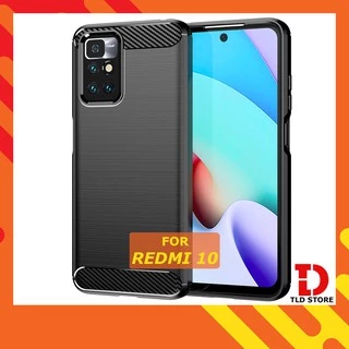 Ốp lưng Xiaomi Redmi 10, Ốp Cacbon phay xước chống sốc chống vân tay cho Redmi 10