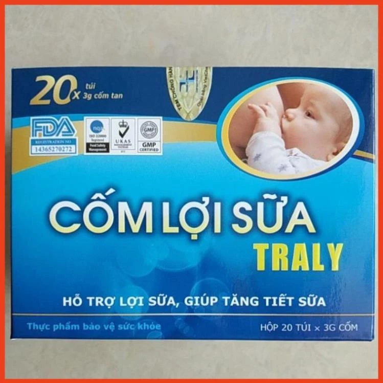 [Chính hãng] Cốm lợi sữa TRALY Hộp 20 gói - Hỗ trợ lợi sữa, giúp tăng tiết sữa - Traly hiệu quả hơn Mummilk đã được kiểm