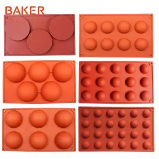 Baker Khuôn silicone Làm Bánh / Xà Phòng / chocolate Hình Tròn diy