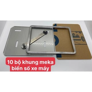 Combo 10 Bộ Khung  biển Số Inox Găn Xe Máy