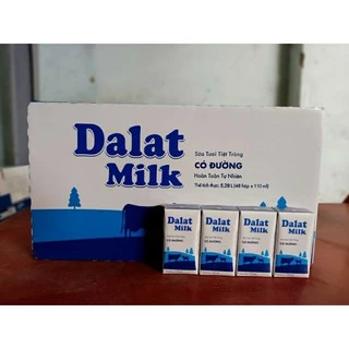 thùng 48 hộp sữa tươi có đường Đà lạt milk 110ml