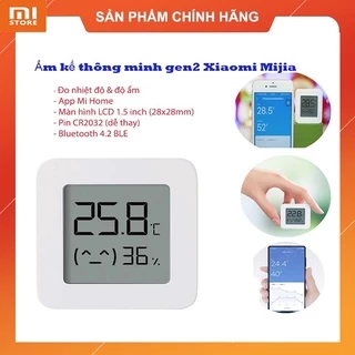 Ẩm kế thông minh Xiaomi Mijia gen2 - Đồng hồ đo nhiệt độ, độ ẩm Bluetooth Mijia gen 2