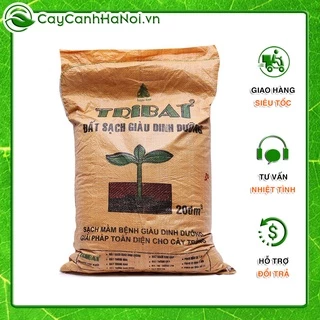 Đất sạch Tribat đất trồng cây giàu dinh dưỡng cho cây cảnh, hoa và rau hữu cơ Bao 10kg 🌱