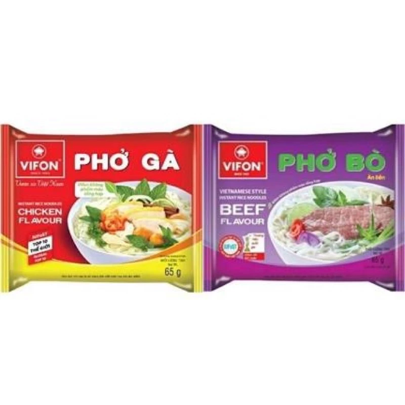 Combo 5-10 gói Phở bò- Phở gà Vifon 65g