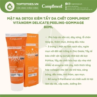 Mặt nạ detox kiêm tẩy da chết Compliment Vitanorm Delicate Peeling-gommage làm sạch sâu, cho da căng bóng, đều màu