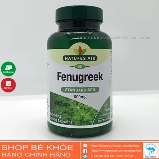 Lợi sữa cỏ cari Fenugreek 500gr - Nature Aid Fenugreek 90v của Anh