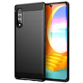 Sọc chải sợi Carbon LG VELVET 5G G9 Vỏ điện thoại tpu silicon mềm Vỏ bảo vệ chống sốc