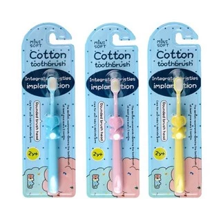 Bàn chải đánh răng lông tơ trẻ em siêu mềm cotton con voi