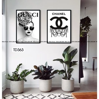 Tranh decor Gucci và Chanel trang trí tường | Tranh Mint