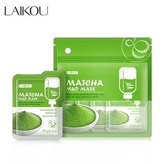 Mặt Nạ Matcha LAIKOU Kiểm Soát Dầu Mụn Lỗ Chân Lông Làm Trắng Da Loại Bỏ Mụn Đầu Đen Chăm Sóc Da Hiệu Quả 5g/pcs