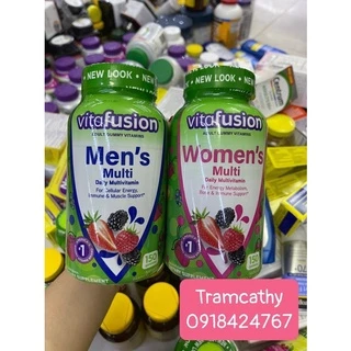 Kẹo Vitamin dành riêng cho đàn ông, phụ nữ Vitafusion Men’s Multivitamin,Vitafusion women's Multivitamin