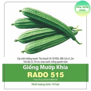 Hạt Giống Mướp Khía Sai Trái, Nhiều Dinh Dưỡng 10 Hạt