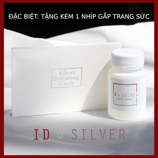 Nước rửa trang sức bạc ID.Silver 40ml tặng khăn và nhíp gắp