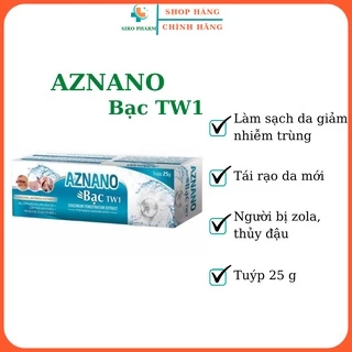 Nano bạc AZNANO TW 1 Gel bôi bôi ngoài da giúp làm sạch da, kháng khuẩn ngăn ngừa và làm mờ vết thâm sẹo do mụn nhọn