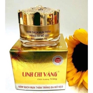 Kem Linh Chi Vàng Sạch Mụn Trắng Da mờ sẹo 25g