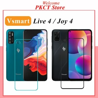 Kính cường lực vsmart Live 4 Joy 4 full màn trong suốt chống xước độ bền cao có tặng kèm khăn lau màn hình