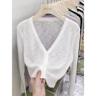 Áo khoác len mỏng cardigan nhiều màu siêu xinh mặc mát cho mùa hè