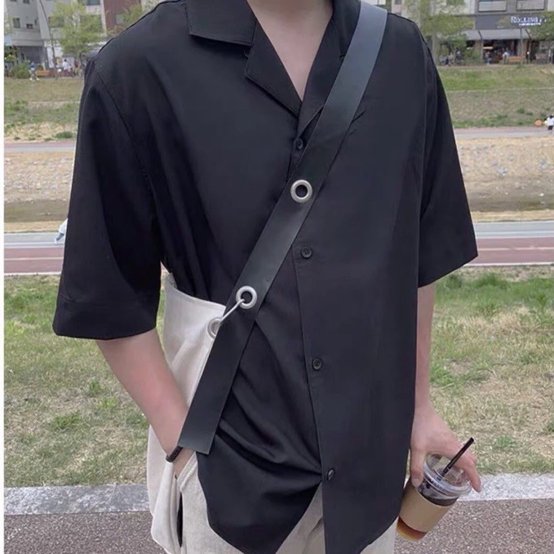 Áo Sơ Mi Cổ Vest Unisex màu ĐEN/TRẮNG 🦋/Nam nữ unisex/FREESHIP 99K ❤️