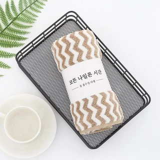 Khăn Mặt Hàn Quốc Kẻ Sọc Siêu Mềm Mại Siêu Thấm Hút 50x30cm- Khăn Mặt Lông Cừu Cotton