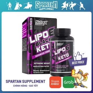 Nutrex Lipo6 Black Keto, Hỗ Trợ Chuyển Hóa Mỡ Thành Năng Lượng Giúp Đốt Mỡ Giảm Cân An Toàn (60 Viên)