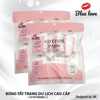 Bông Tẩy Trang Blue Love Cotton Pads (10 miếng x 10 gói nhỏ)