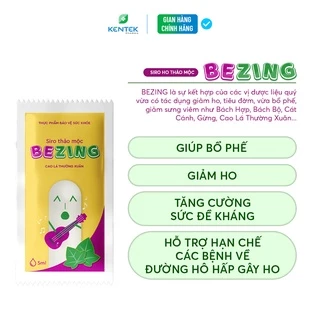 Siro ho thảo mộc BEZING bổ phế, giảm ho (Hộp 30 gói x 5ml)