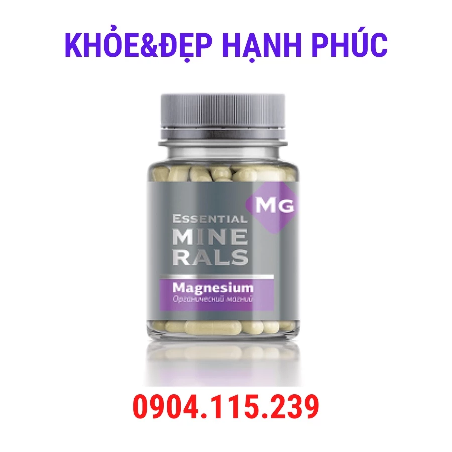 [ Bổ sung Magie hỗ trợ ngủ ] Thực phẩm bảo vệ sức khỏe Essential Minerals Magnesium – 60 viên/lọ