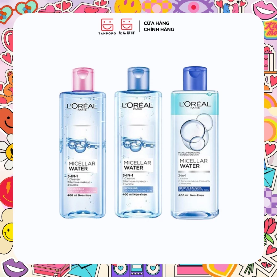 [Có sẵn] [Chính hãng] Nước Tẩy Trang L'Oreal Micellar Water 400ml