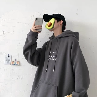 Áo Hoodie Tay Dài Phong Cách Hip Hop Đường Phố Nhật Bản Cho Nam Với 3 Màu (M-5XL)