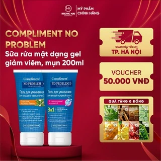 [Loại 200ml] Sữa rửa mặt Compliment No Problem dạng gel giảm viêm, mụn