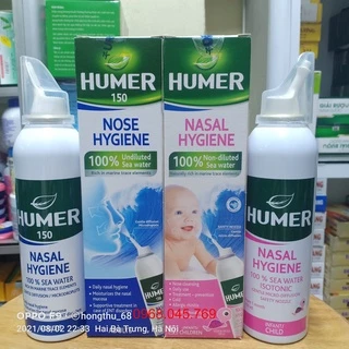 Nước biển xịt mũi Humer 150 Nasal Hygiene Infants Children/Nose Hygiene ADULTS 150ml