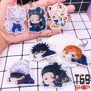 Móc khóa mica anime Jujutsu Kaisen in 2 mặt khác nhau (Loại cao cấp - Hình in ép giữa 2 mặt mica)