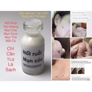 Tẩy Xoá nốt ruồi , tàn nhang,mụn cóc,mụn thịt, mụn cơm  HandMade(lọ trắng)