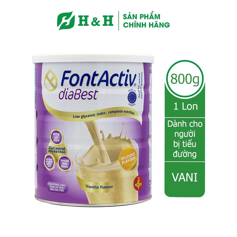 Sữa Fontactiv Dibest - Dinh dưỡng cho người tiểu đường, giúp kiểm soát đường huyết (800g)