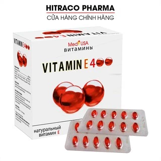 Viên Uống đẹp da Vitamin E Đỏ  4000mcg, Aloe vera 500mg chống lão hóa - Hộp 100 viên [BNTAMNHbi Vitamin E Đỏ]