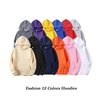 Áo hoodie basic trơn nhiều màu Unisex nam nữ nỉ bông