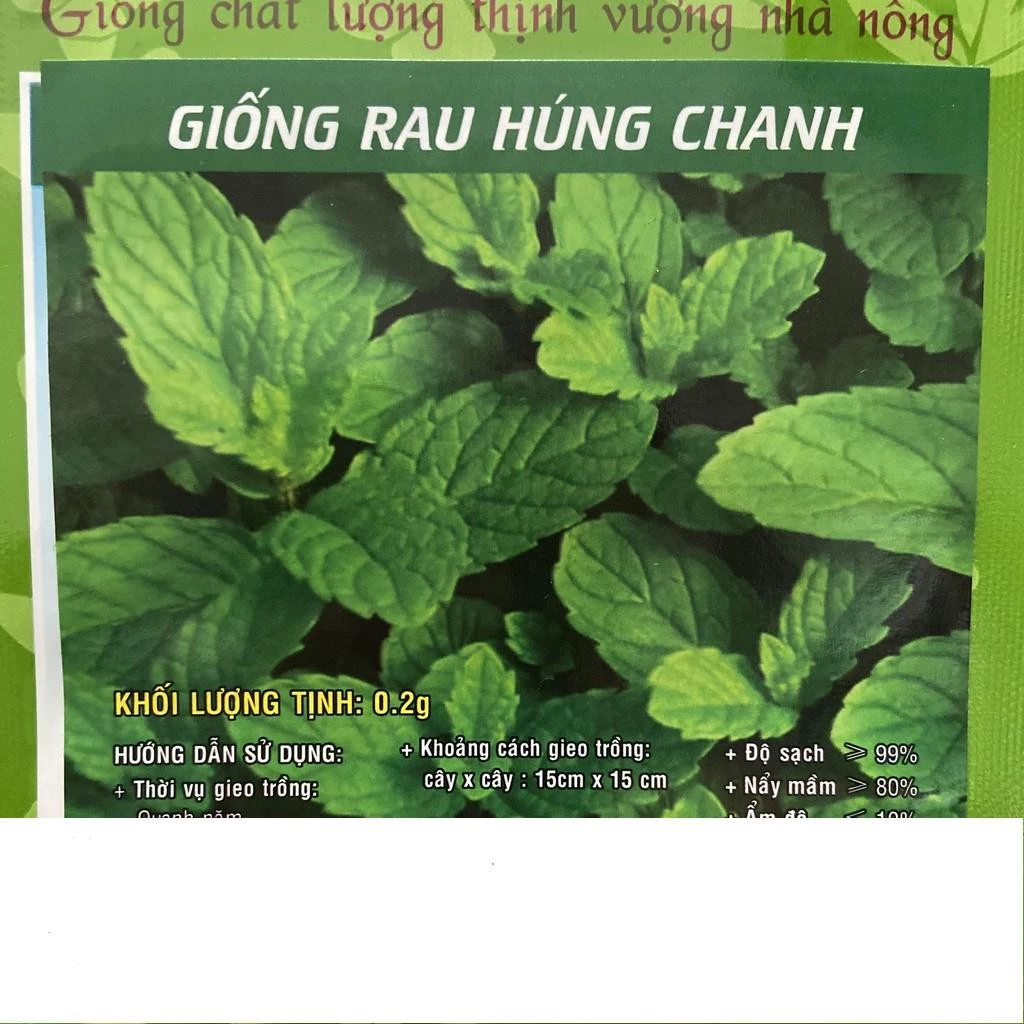 Hạt Giống Húng Chanh Gói 0.2gr