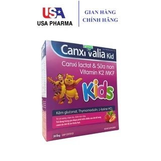 CANXI VALIA KID bổ xung canxi,giúp phát triển chiều cao, giúp bé phát triển xương và răng - Hộp 20 ống