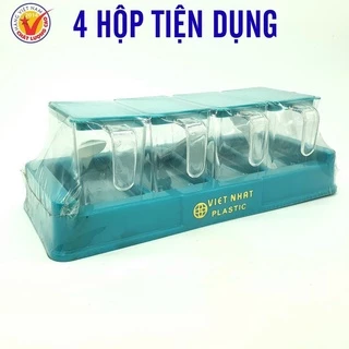 (Hàng cao cấp) Hũ đựng gia vị bộ 4 - Lọ gia vị bộ 4 Việt Nhật