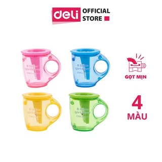 Gọt bút chì Deli - 2 cỡ - Xanh lá/ Xanh dương/ Hồng/ Vàng - 1 chiếc - E0551