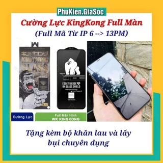 KÍNH CƯỜNG LỰC 3D KINGKONG FULL MÀN DÀNH CHO IPHONE - HẠN CHẾ BÁM VÂN TAY