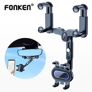 Fonken 360° Xoay Có Thể Thu Vào Giá Đỡ Điện Thoại Ô Tô Gương Chiếu Hậu Ô Tô Giá Đỡ Điện Thoại Giá Đỡ Điện Thoại Di Động Gắn Điện Thoại