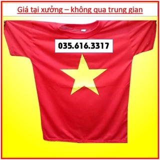 [SỈ] áo cờ đỏ sao vàng CHẤT ĐẸP cotton  đủ size 10-85kg giá tại xưởng không qua trung gian [có video]