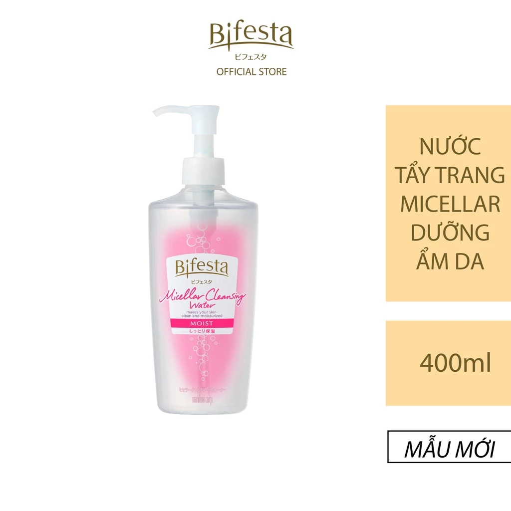 Nước tẩy trang dưỡng ẩm BIFESTA MICELLAR CLEANSING WATER MOIST 400ml