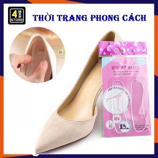 Combo 2 Miếng Lót Gót Giày Hug My Heels ( C251 ) - Miếng Sillicon Lót Gót Giày Trong Suốt Chống Đau Gót Chân