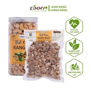 Hạt Điều Rang Bơ 500G Hũ & Hạt Điều Rang Muối 500G Túi - Nguyên Hạt W240 Loại Hạt TO - COMBO 9 - KIMMY FARM