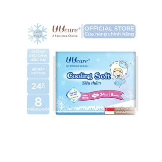 Băng vệ sinh UUcare Young Girl Cooling Soft ban ngày 24cm 8 Miếng/Gói