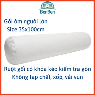 Ruột gối ôm ép hơi dài 100x35cm 100% gòn đàn hồi cao cấp Ben Ben - gối ôm người lớn gối ôm hơi