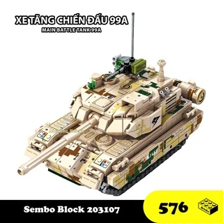 Đồ chơi Lắp ráp Xe Tăng Hạng nhẹ Type 15, Sembo Block 203107 Ligh Tank, Xếp hình thông minh [576 mảnh ghép]